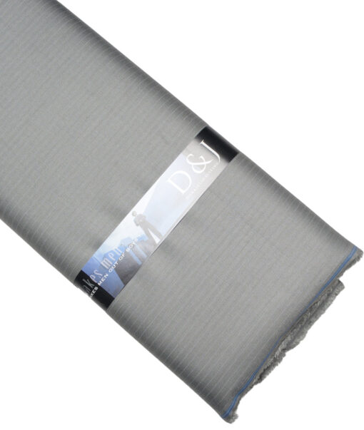 Don & Julio  Striped Terry Rayon Unstitched Suiting Fabric (Grey)