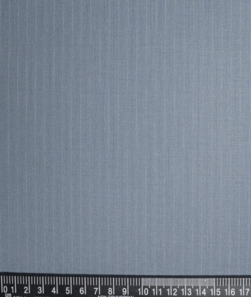 Don & Julio  Striped Terry Rayon Unstitched Suiting Fabric (Light Blue)