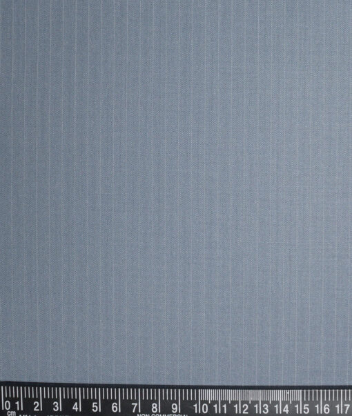 Don & Julio  Striped Terry Rayon Unstitched Suiting Fabric (Light Blue)