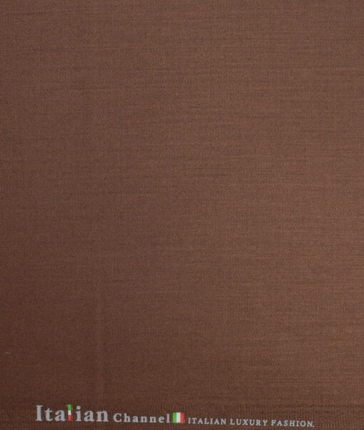 Italian Channel  Solids Terry Rayon Unstitched Suiting Fabric (Copper Brown)
