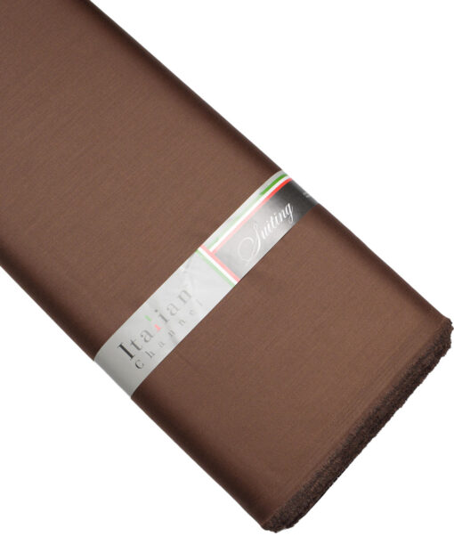 Italian Channel  Solids Terry Rayon Unstitched Suiting Fabric (Copper Brown)