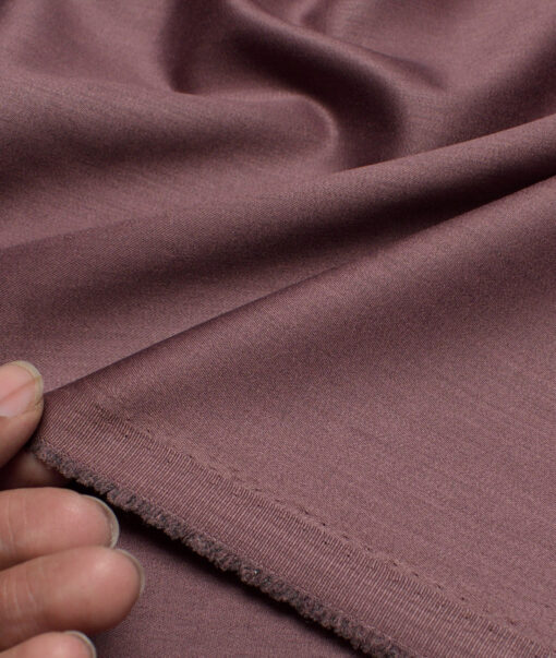 Italian Channel  Solids Terry Rayon Unstitched Suiting Fabric (Dark Mauve)