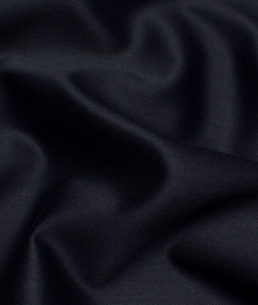 Italian Channel  Solids Terry Rayon Unstitched Suiting Fabric (Deep Navy Blue)