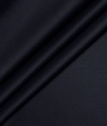 Italian Channel  Solids Terry Rayon Unstitched Suiting Fabric (Deep Navy Blue)