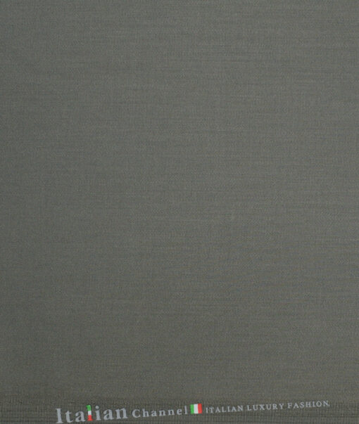 Italian Channel  Solids Terry Rayon Unstitched Suiting Fabric (Hazel Green)