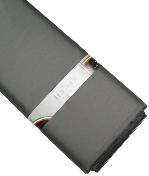 Italian Channel  Solids Terry Rayon Unstitched Suiting Fabric (Hazel Green)