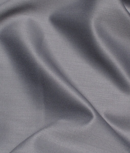 Italian Channel  Solids Terry Rayon Unstitched Suiting Fabric (Medium Grey)