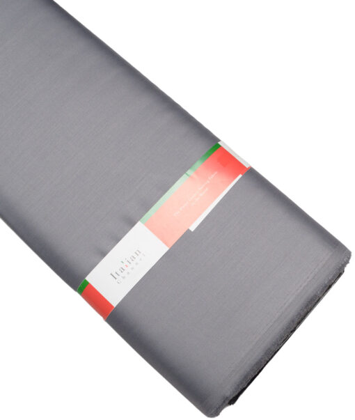 Italian Channel  Solids Terry Rayon Unstitched Suiting Fabric (Medium Grey)