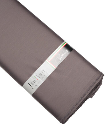 Italian Channel  Solids Terry Rayon Unstitched Suiting Fabric (Pine Cone Brown)