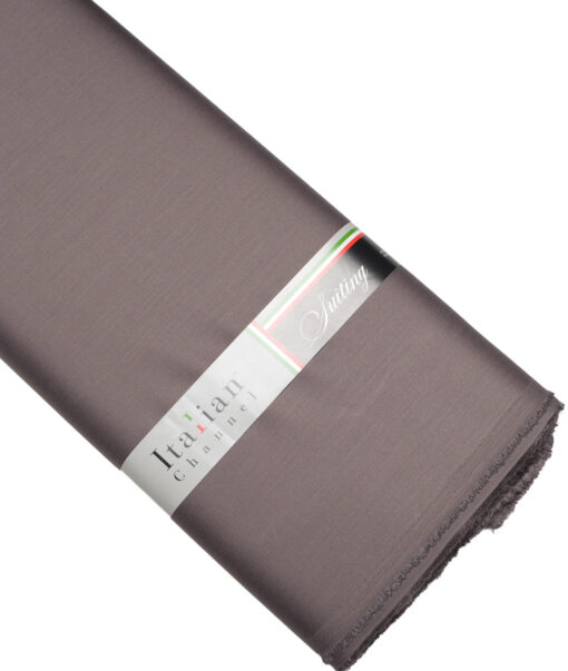 Italian Channel  Solids Terry Rayon Unstitched Suiting Fabric (Pine Cone Brown)