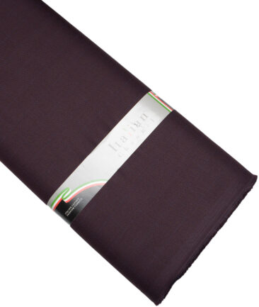 Italian Channel  Checks Terry Rayon Unstitched Suiting Fabric (Dark Wine)