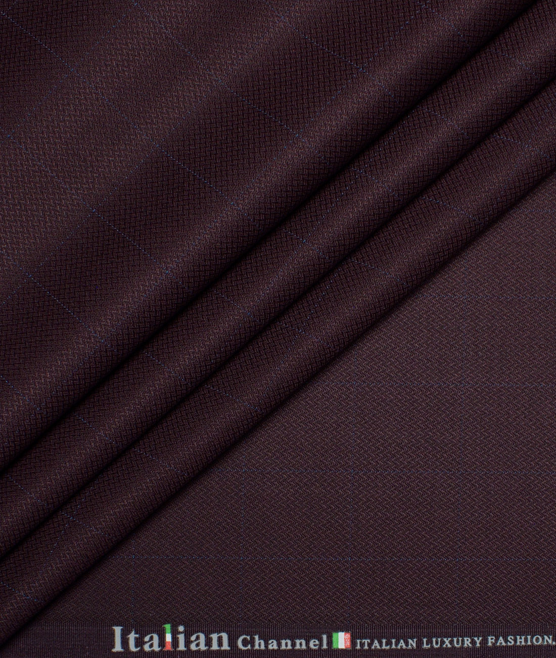 Italian Channel Checks Terry Rayon Unstitched Suiting Fabric (Dark Wine) Italian Channel Checks Terry Rayon Unstitched Suiting Fabric (Dark Wine)