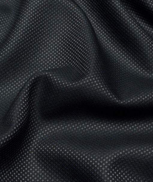 Italian Channel  Structured Terry Rayon Unstitched Suiting Fabric (Blackish Grey)