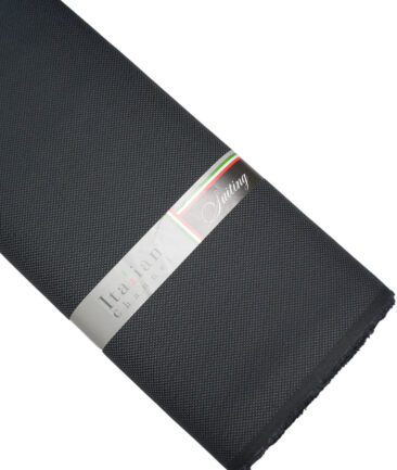 Italian Channel  Structured Terry Rayon Unstitched Suiting Fabric (Blackish Grey)
