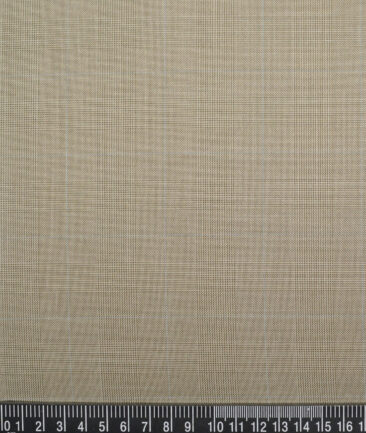 Italian Channel  Checks Terry Rayon Unstitched Suiting Fabric (Light Brown)