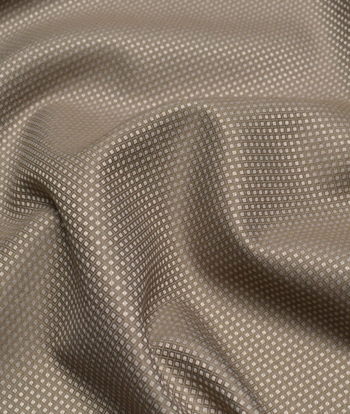 Italian Channel  Structured Terry Rayon Unstitched Suiting Fabric (Light Brown)