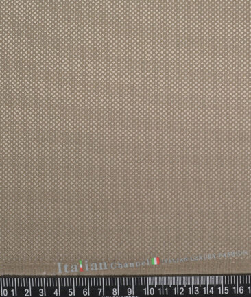 Italian Channel  Structured Terry Rayon Unstitched Suiting Fabric (Light Brown)