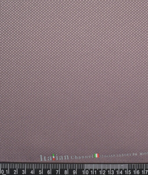 Italian Channel  Structured Terry Rayon Unstitched Suiting Fabric (Mauve)