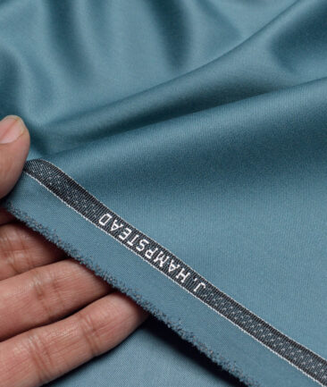 J.hampstead  Solids Terry Rayon Unstitched Suiting Fabric (Celestial Blue)