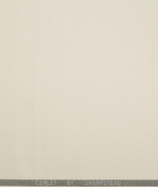 J.hampstead  Solids Terry Rayon Unstitched Suiting Fabric (Cream)