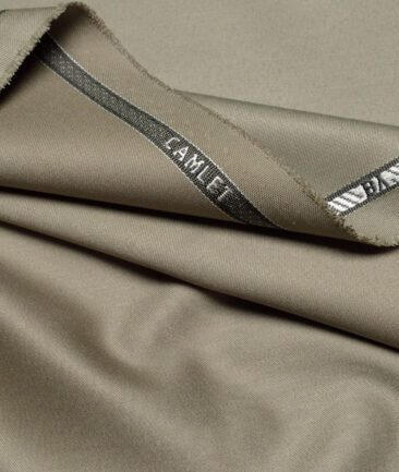 J.hampstead  Solids Terry Rayon Unstitched Suiting Fabric (Olive Haze Green)