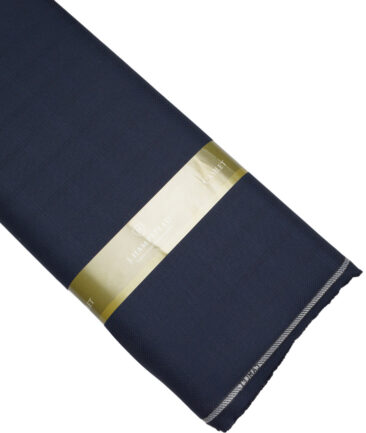 J.hampstead  Checks Terry Rayon Unstitched Suiting Fabric (Dark Navy Blue)