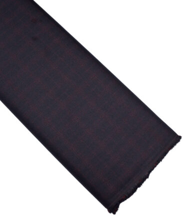Legazia  Checks Terry Rayon Unstitched Suiting Fabric (Dark Blue)