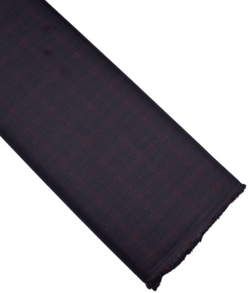 Legazia  Checks Terry Rayon Unstitched Suiting Fabric (Dark Blue)