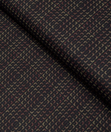 Tessitura Monti  Giza Cotton Checks Shirting Fabric (Black)