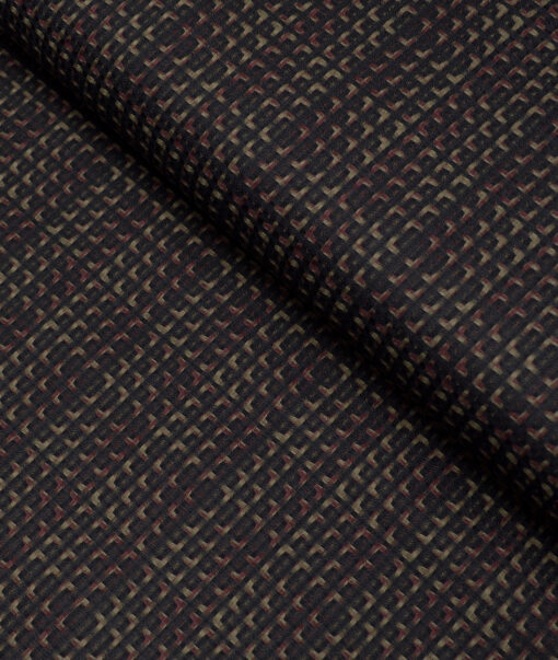 Tessitura Monti  Giza Cotton Checks Shirting Fabric (Black)