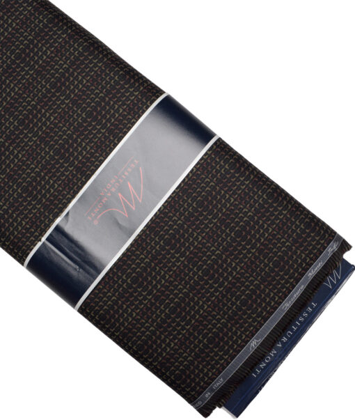 Tessitura Monti  Giza Cotton Checks Shirting Fabric (Black)
