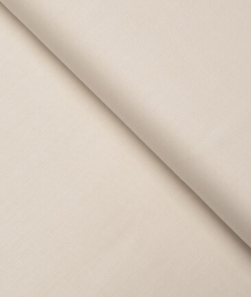 Tessitura Monti 2 Ply 70's Giza Cotton Striped Shirting Fabric (Beige)