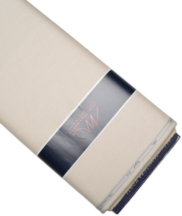Tessitura Monti 2 Ply 70's Giza Cotton Striped Shirting Fabric (Beige)