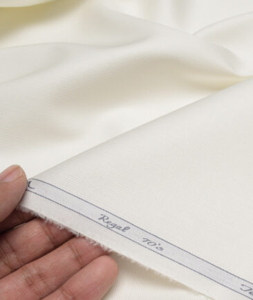 Tessitura Monti 2 Ply 70's Giza Cotton Striped Shirting Fabric (Cream)