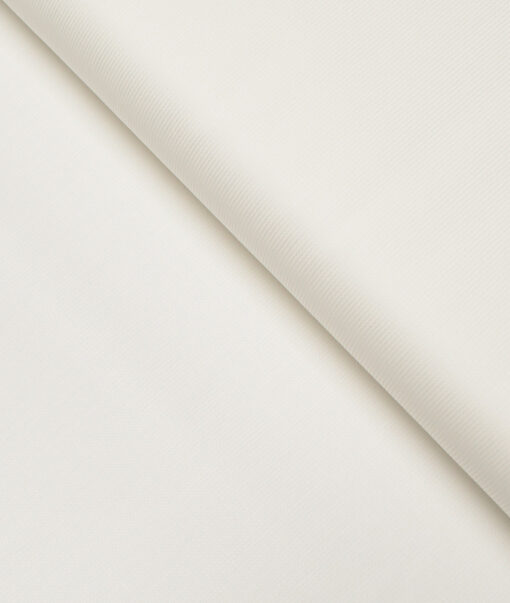 Tessitura Monti 2 Ply 70's Giza Cotton Striped Shirting Fabric (Cream)