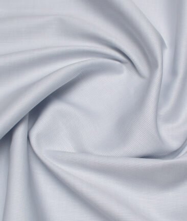 Tessitura Monti 2 Ply 70's Giza Cotton Striped Shirting Fabric (Light Grey)