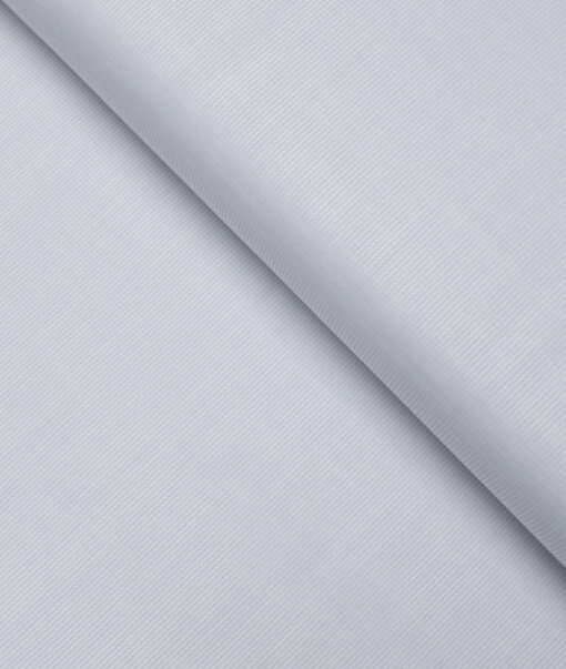 Tessitura Monti 2 Ply 70's Giza Cotton Striped Shirting Fabric (Light Grey)