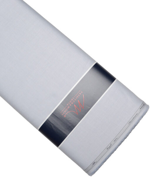 Tessitura Monti 2 Ply 70's Giza Cotton Striped Shirting Fabric (Light Grey)