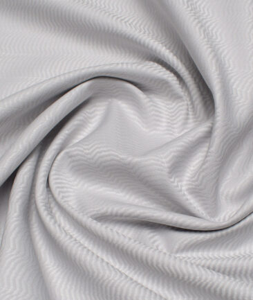 Tessitura Monti  Giza Cotton Striped Shirting Fabric (Light Grey)