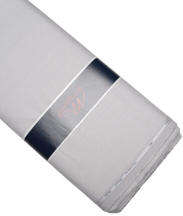 Tessitura Monti  Giza Cotton Striped Shirting Fabric (Light Grey)