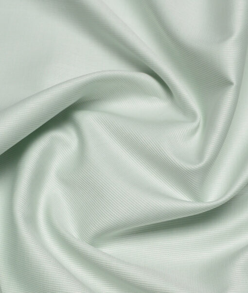 Tessitura Monti 2 Ply 70's Giza Cotton Striped Shirting Fabric (Light Olive Green)