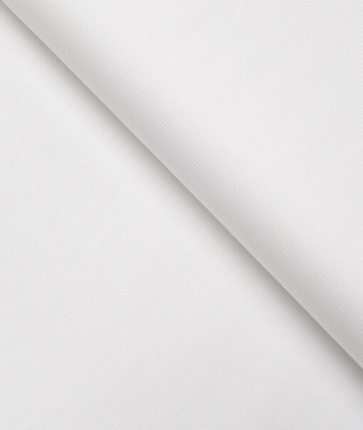 Tessitura Monti 2 Ply 70's Giza Cotton Striped Shirting Fabric (White)