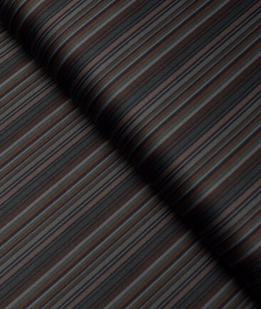 Tessitura Monti 2 Ply 70's Giza Cotton Striped Shirting Fabric (Multi)