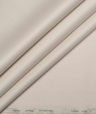 Tessitura Monti 2 Ply 140's Supima Cotton Solids Shirting Fabric (Beige)