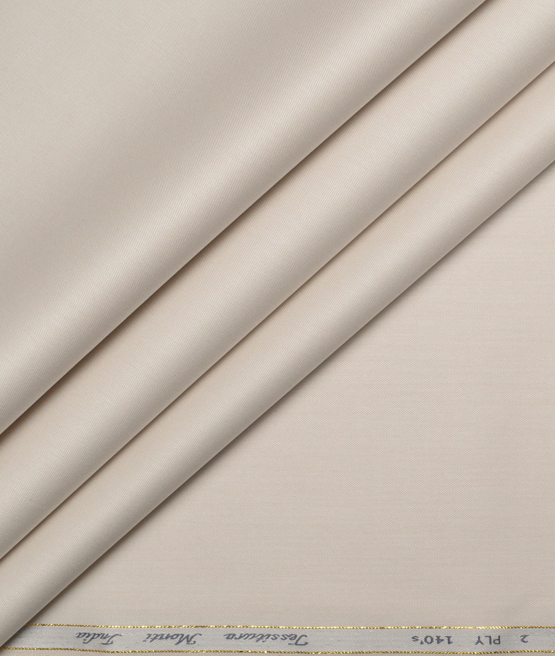 Tessitura Monti 2 Ply 140's Supima Cotton Solids Shirting Fabric (Beige) Tessitura Monti 2 Ply 140's Supima Cotton Solids Shirting Fabric (Beige)