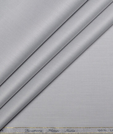 Tessitura Monti 2 Ply 140's Supima Cotton Solids Shirting Fabric (Grey)