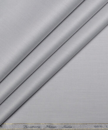 Tessitura Monti 2 Ply 140's Supima Cotton Solids Shirting Fabric (Grey)