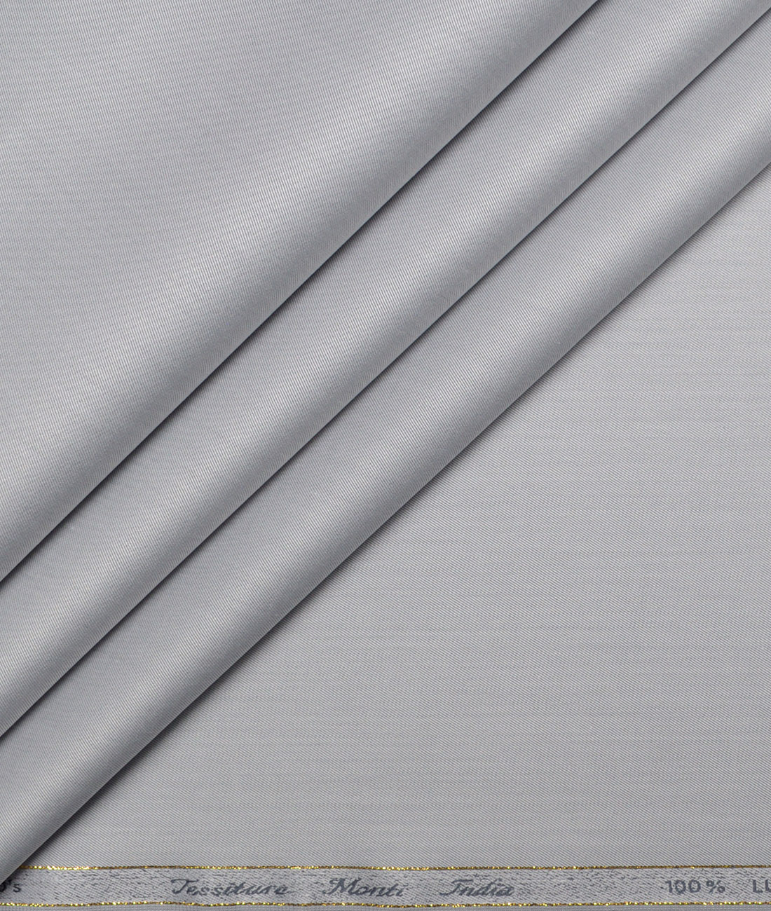 Tessitura Monti 2 Ply 140's Supima Cotton Solids Shirting Fabric (Grey) Tessitura Monti 2 Ply 140's Supima Cotton Solids Shirting Fabric (Grey)