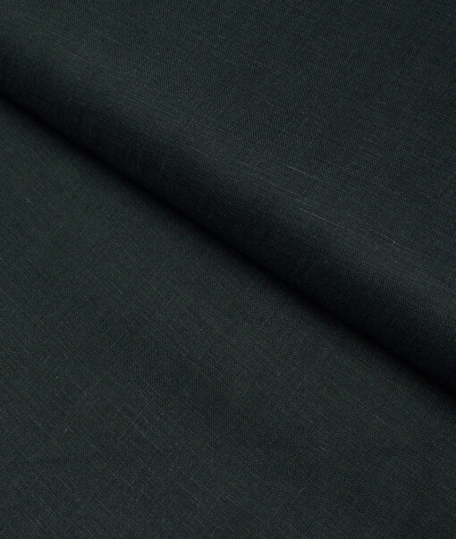 Linen Club 60 LEA European Linen Solids Shirting Fabric (Dark Green)
