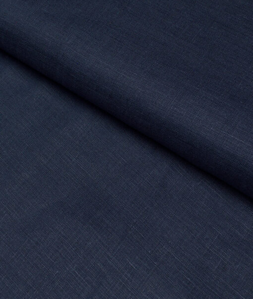 Linen Club 60 LEA European Linen Solids Shirting Fabric (Navy Blue)